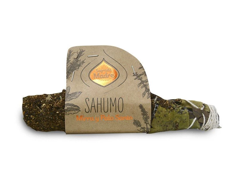 SAHUMO DE MIRRA Y PALO SANTO SAGRADA MADRE