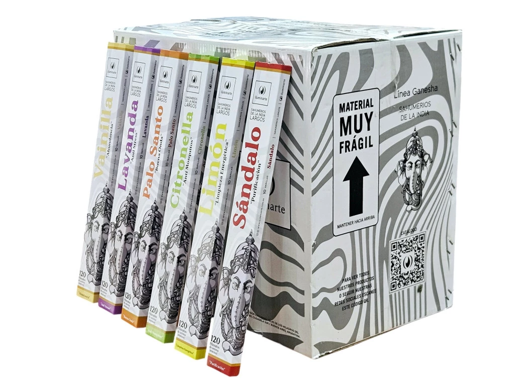 SAHUMERIOS ILUMINARTE INDIA LARGOS 40CM (10 VARILLAS) X BULTO 144