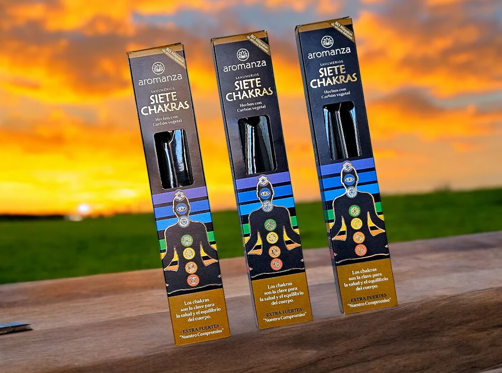 SAHUMERIOS AROMANZA 7 CHAKRAS X 7 VARILLAS BULTO A PARTIR DE 140