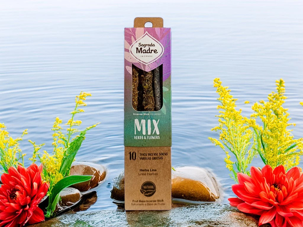 SAHUMERIO SAGRADA MADRE LINEA HIERBAS MIX (10 VARILLAS)