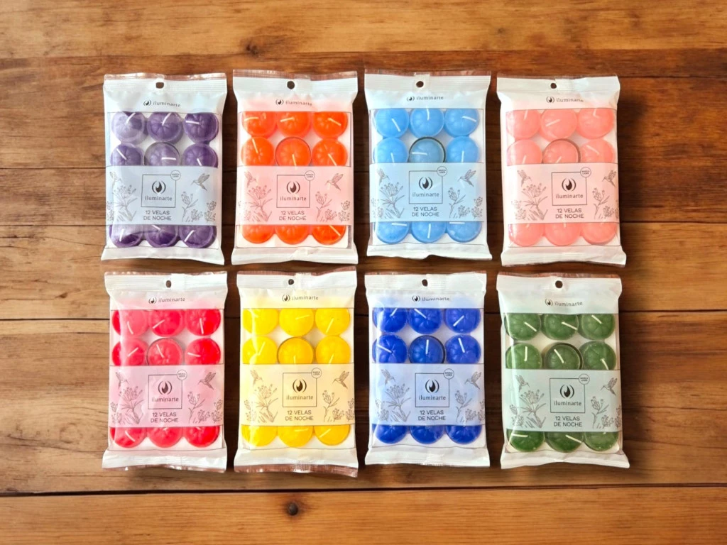 VELA DE NOCHE COLOR ILUMINARTE X 12U.
