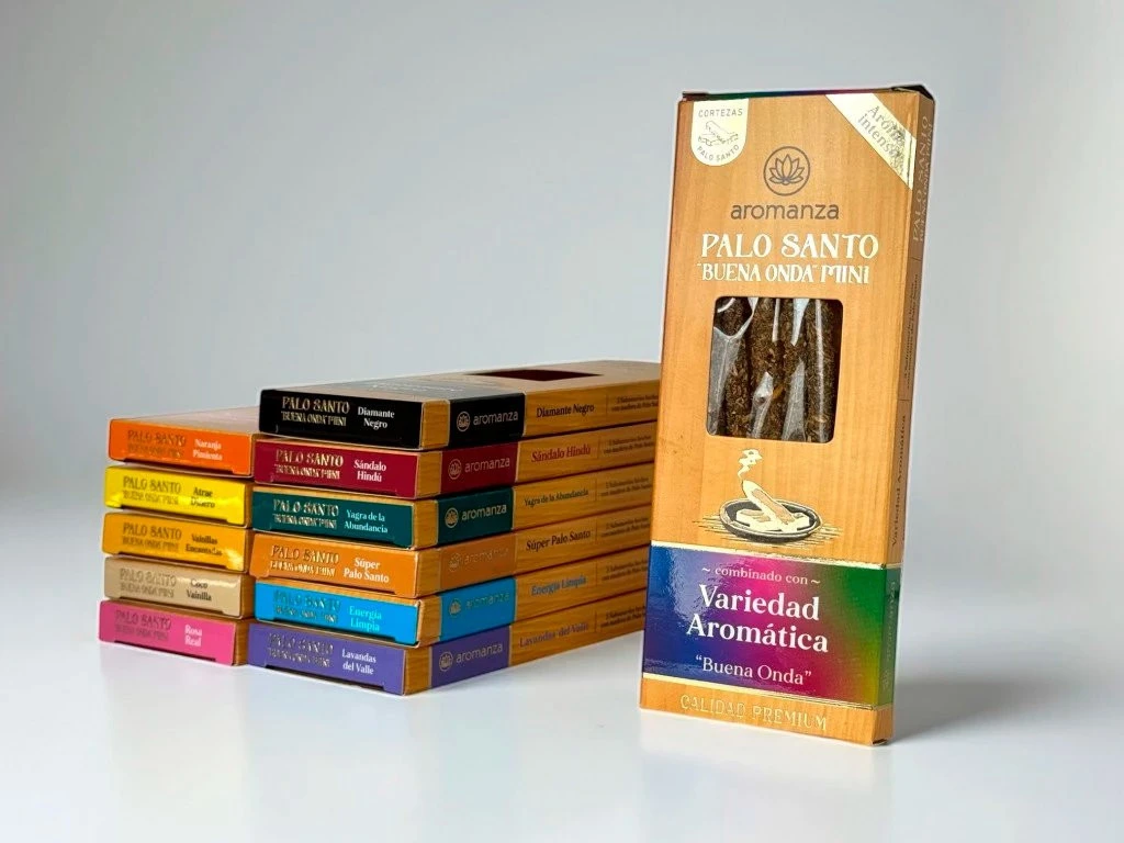 MINI PALO SANTO X 5 VARILLAS AROMANZA X 1