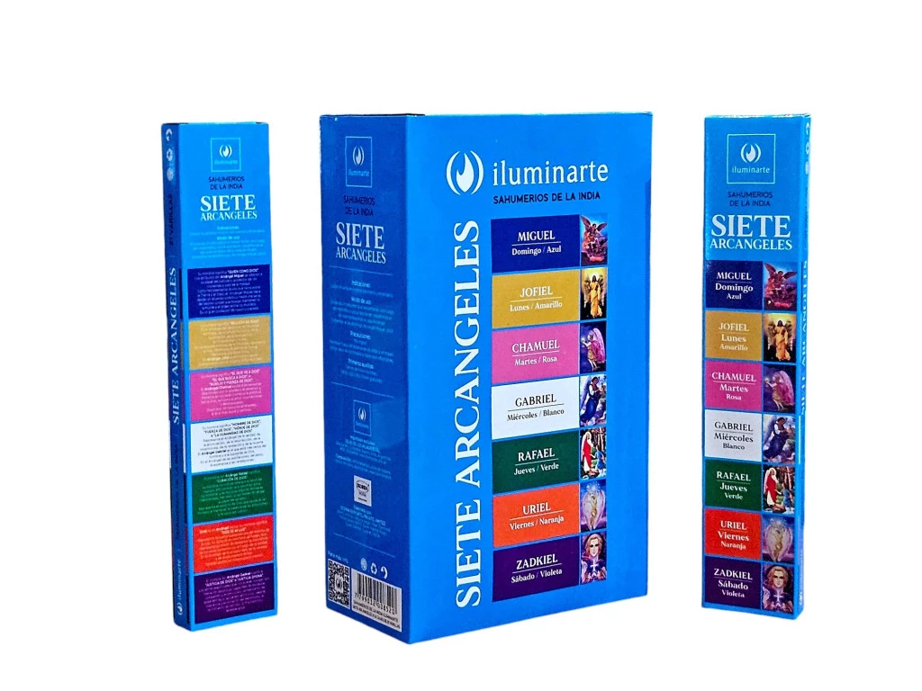 SAHUMERIO 7 CHAKRAS ILUMINARTE - BULTO A PARTIR DE 24 DOCENAS
