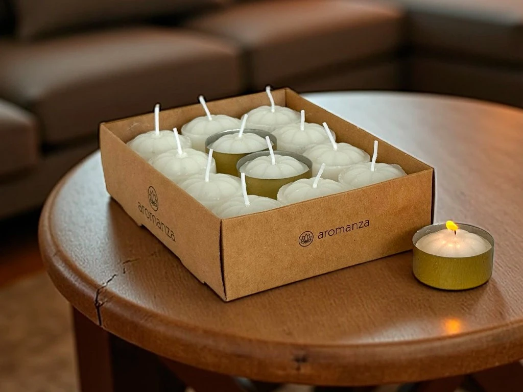 VELAS DE NOCHE AROMÁTICAS X 24 (CERA VEGETAL) AROMANZA