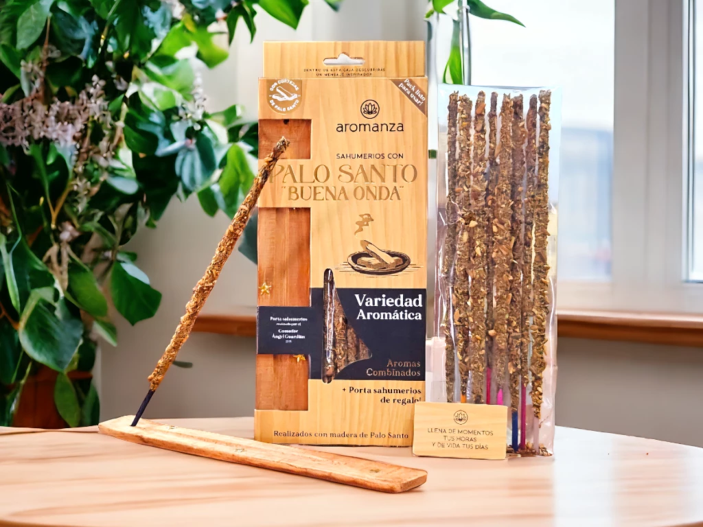 CAJA PACK SAHUMERIOS AROMANZA C/PORTA BULTO A PARTIR DE 80 U.