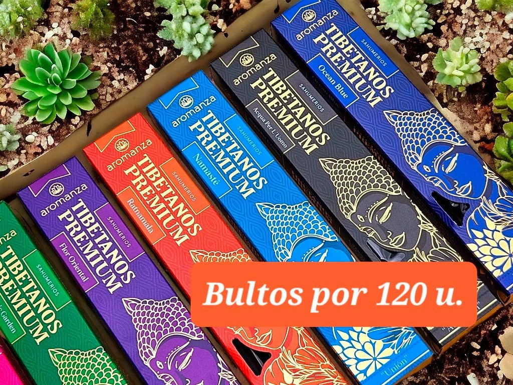 TIBETANOS PREMIUM X 8 VARILLAS - BULTO A PARTIR DE 120