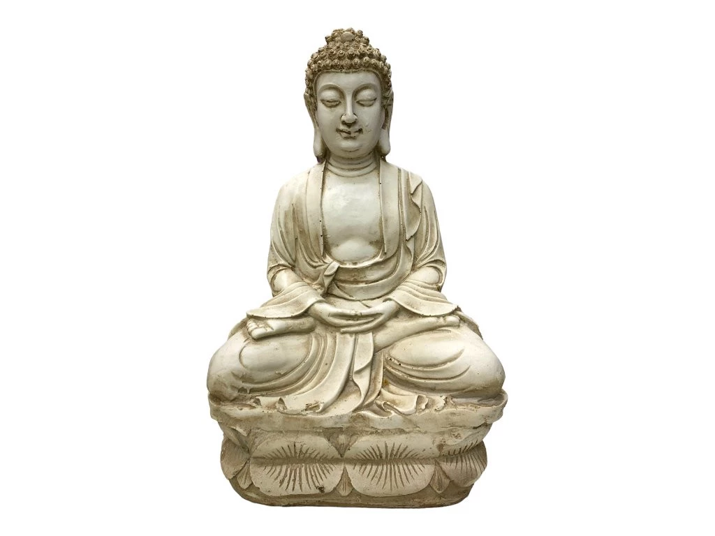 IMAGEN RESINA ARTESANAL BUDA CON BASE LOTO 49CM