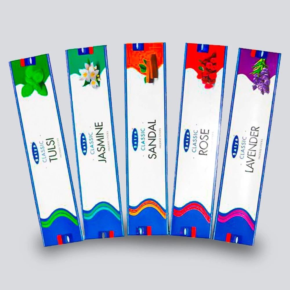 SATYA CLASSIC VARIEDAD DE AROMAS LIBRE DE CARBON 18G X UNIDAD