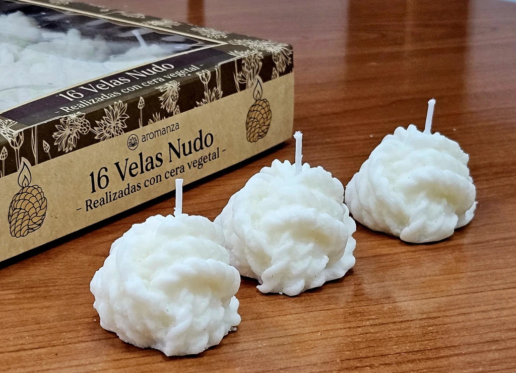 Velas Nudo Cera Vegetal