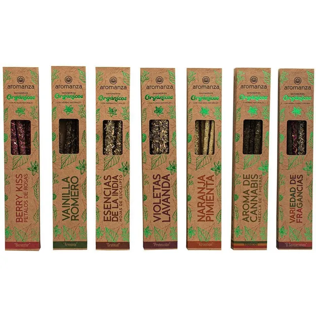Sahumerios Orgánicos Aromanza X6 U Fragancia Variedad De Fragancias