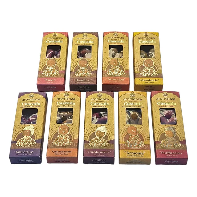 Conitos Cascada Premium Aromanza 10u. Pack X 5 Naranja Pimienta