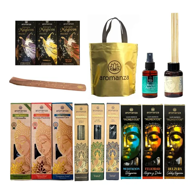 Kit Sahumerios Aromanza 15 Productos, Ideal Para Regalo