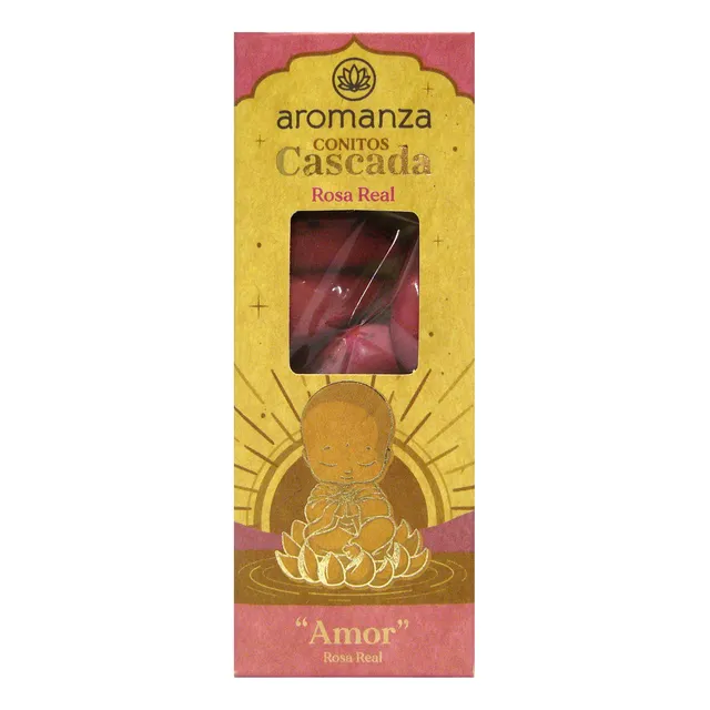 Sahumerios Conos Cascada Premium Aromanza X6 Unidades Fragancia Rosa Real