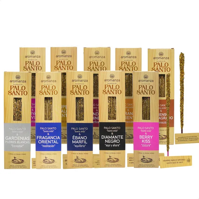 Sahumerio Palo Santo Linea Completa Aromanza Buena Onda Pack