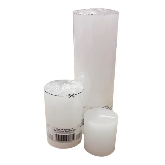 Velas Para Fanales Set X 3 Unidades 3 Tamaños