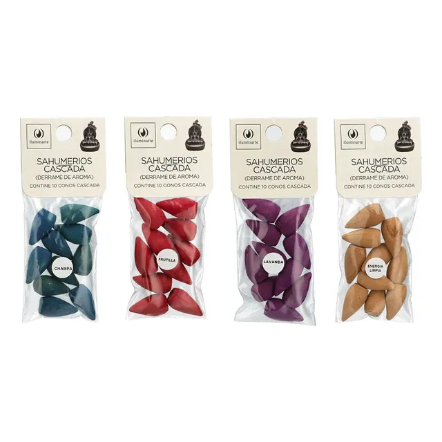 Sahumerios Conos Cascada X10 Und. X5 Pack Fragancia Meditacion