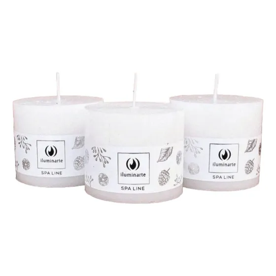 Velas Para Fanales Set X 3 Unidades 6x7cm Spa Line
