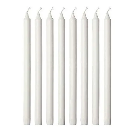 Velas Largas X 50 Por Mayor Color Blanco - Parafina